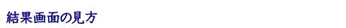 結果画面の見方